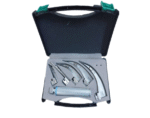 Laryngoscope RNE. Features Macintosh Miller, Fiberoptic, Direct blades & ergonomic handle. Autoclave-safe (134°C), LED lighting, 6 configurations.