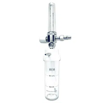 Flowmeter Oxygen Medical HEO : Egyptian-made, autoclavable (121°C) device with French/British/German grids. Delivers 15 L/Min flow rate, 4.5 Bar pressure.