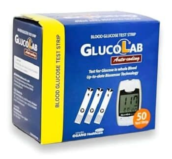 شرائط جهاز السكر جلوكو لاب GlucoLab Strips ( 50 شريط )