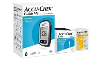 جهاز قياس نسبة السكر فى الدم ماركة أكيو-تشيك جايد مي ACCU-CHEK Guide Me المانى الصنع + 50 شريط هدية + 100 شكاكة هدية