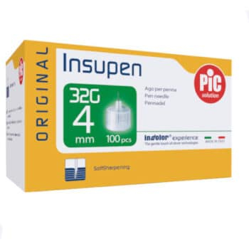 سنون قلم انسولين مقاس 4 ماركة بيك Pic ايطالى ( 100 قطعة )