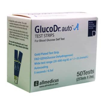 شرائط جهاز السكر جلوكو دكتور أوتو  Gluco Dr auto A Strips ( 50 شريط )