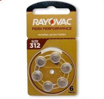 بطارية سماعة اذن ماركة رايوفاك RAYOVAC مقاس 312