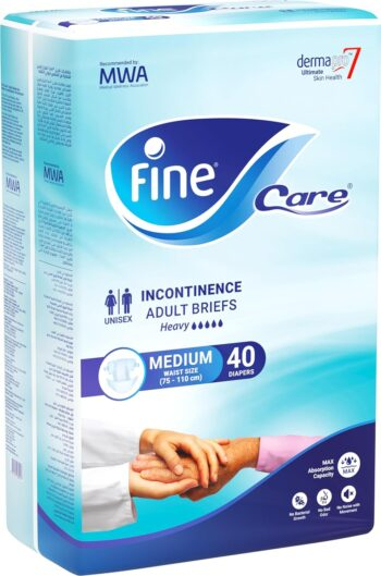 حفاضات فاين كير كبار السن | مقاس وسط (75-110 سم) | 40 قطعة