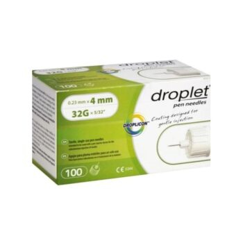 سنون قلم انسولين مقاس 4 ماركة دروبلت Droplet ( 100 قطعة )