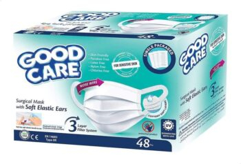 كمامة طبية بحلقات اذن ناعمة ومرنة | 48 قطعة | ماركة جود كير Good Care