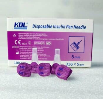 سنون قلم انسولين مقاس 5 ماركة Kdl ( 100 قطعة )