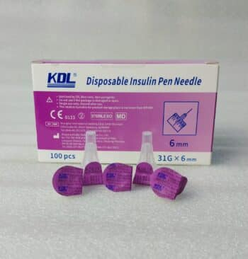 سنون قلم انسولين مقاس 6 ماركة Kdl ( 100 قطعة )