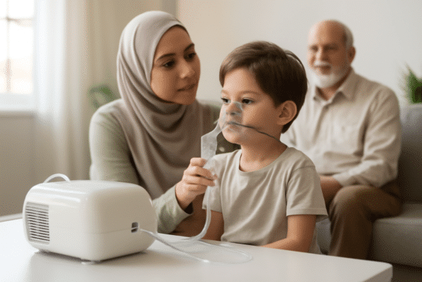 featured image 32 دليلك الشامل لاختيار واستخدام جهاز الاستنشاق نيبولايزر في المنزل لمشاكل التنفس