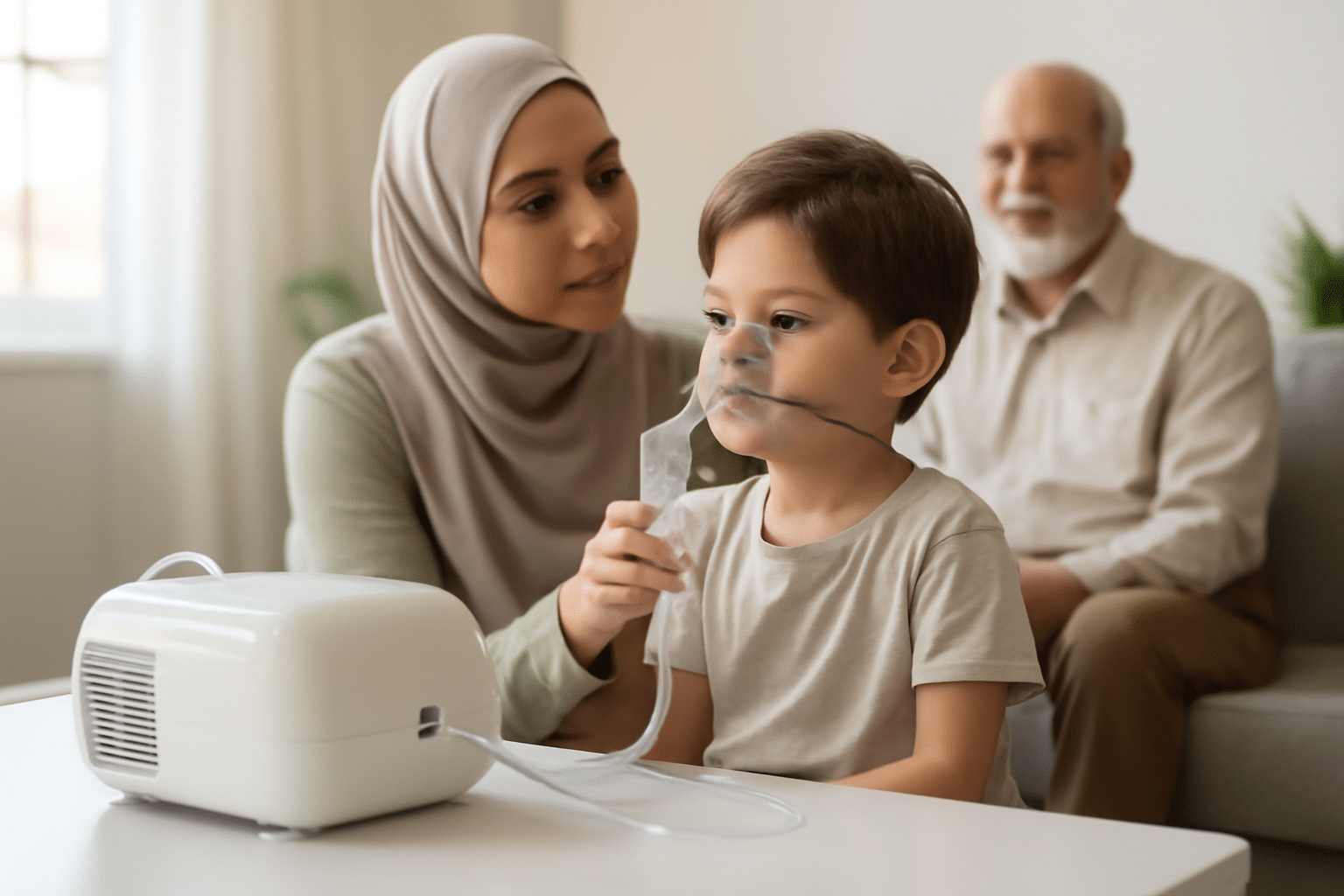 featured image 32 دليلك الشامل لاختيار واستخدام جهاز الاستنشاق نيبولايزر في المنزل لمشاكل التنفس